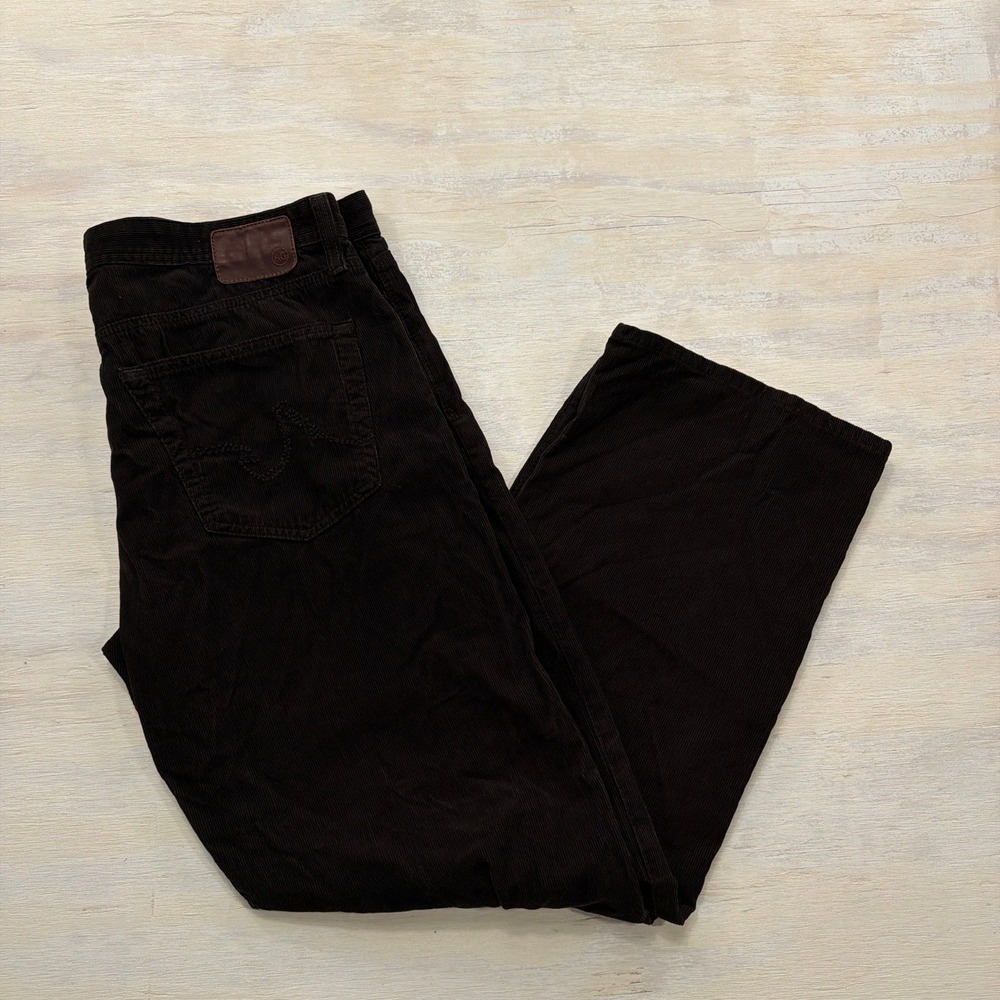 AG Adriano Goldschmied Pants The Hero Relaxed Corduroy Brown Mens 36x31